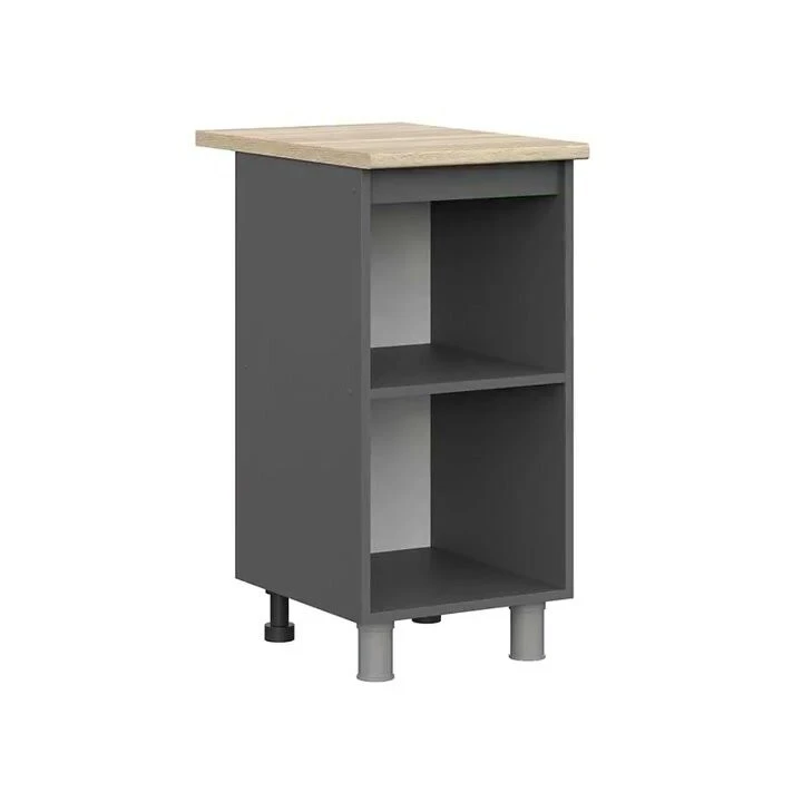 Кухонный гарнитур "Довер" 140см, со столешницей, с ящиками, графит ARNIKA